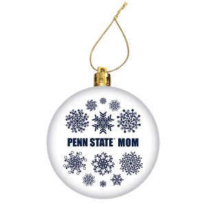 ornament with snowflakes and Penn State Mom image